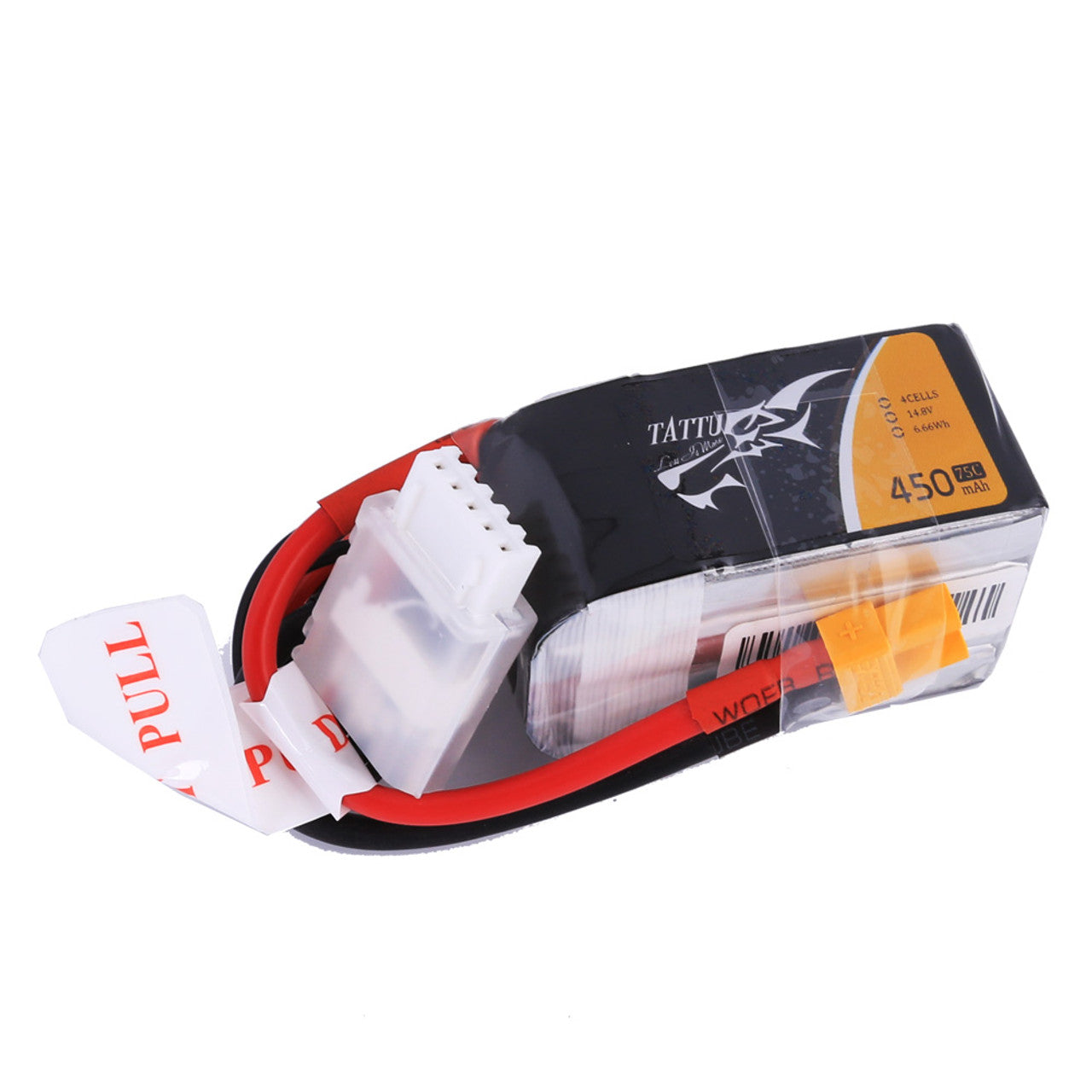 Tattu 450mAh 4S 75C 14.8V Lipo Battery Pack with XT30 Plug