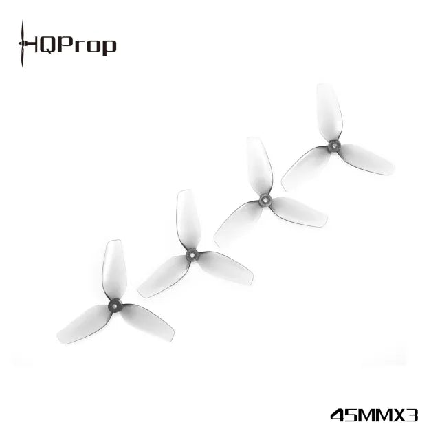 HQ Micro Whoop Prop 45MMX3 Grey (2CW+2CCW)-Poly Carbonate-1.5MM Shaft