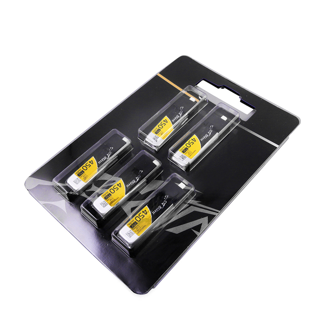 Tattu 450mAh 1S 75C 3.8V High Voltage Lipo Battery Pack with BT 2.0 Plug (5pcs)