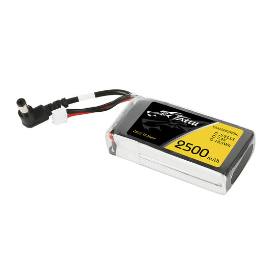 Tattu 2500mAh 2S Fatshark Goggles Lipo Battery Pack with DC5.5mm Plug