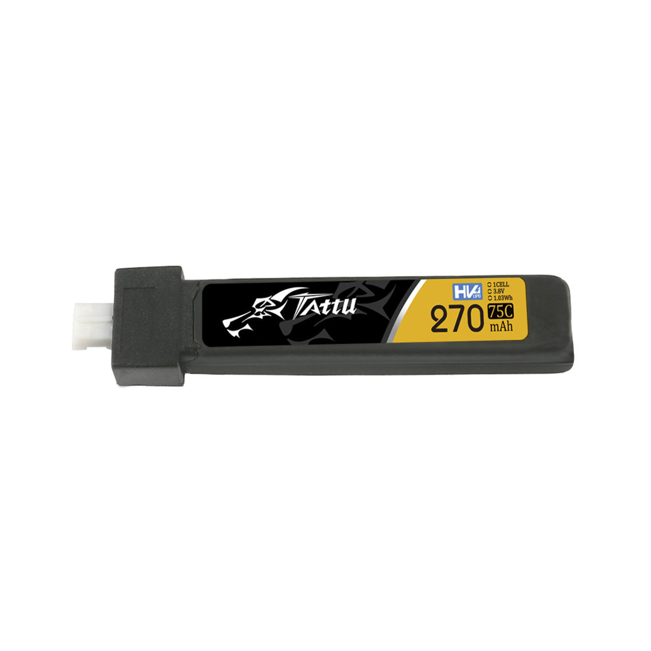 Tattu 270mAh 1S 75C 3.8V High Voltage Lipo Battery Pack with JST-PHR 2.0 Plug (5pcs)