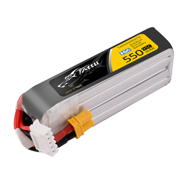 Tattu 550mAh 4S 95C 15.2V HV Lipo Battery Long Pack with XT30 Plug