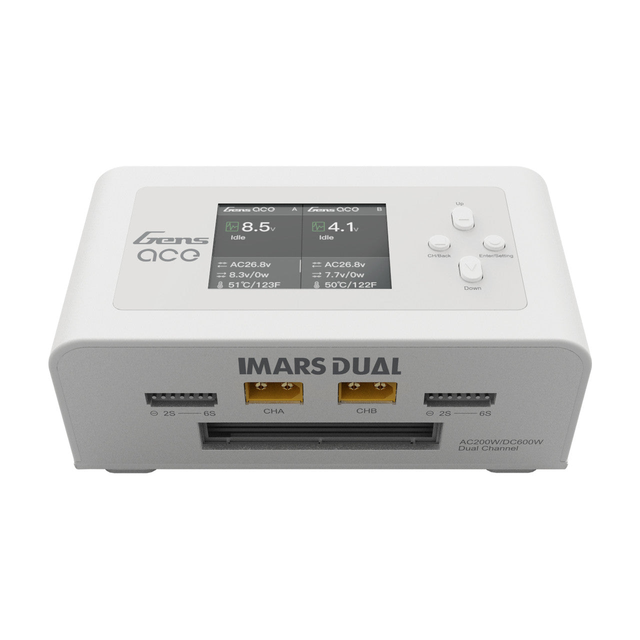 Gens Ace iMars Dual Channel AC200W/DC300Wx2 Balance Charger White