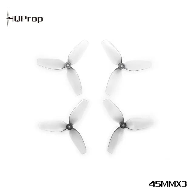 HQ Micro Whoop Prop 45MMX3 Grey (2CW+2CCW)-Poly Carbonate-1.5MM Shaft