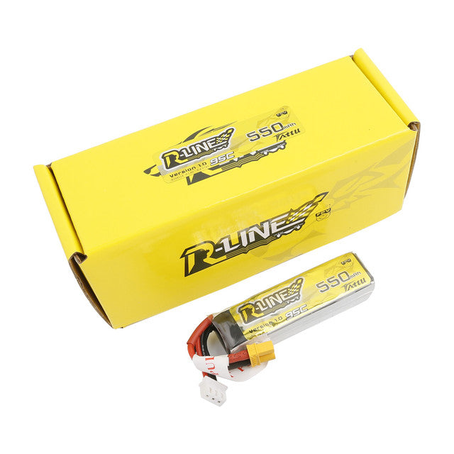 Tattu 550mAh 2S 7.4V R-Line Lipo Battery Pack with XT30 Plug